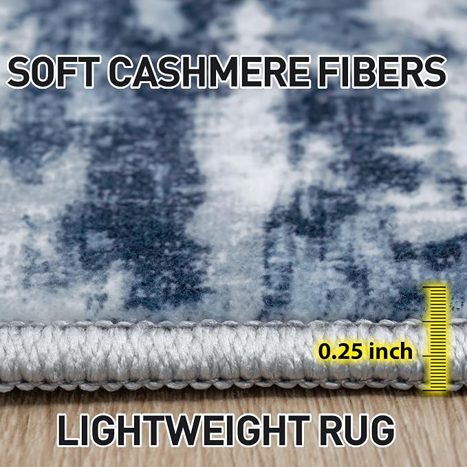 5x7 Area Rugs Washable Rug: Modern Abstract Living Room Rug Soft Anti-Skid Thin - Image 6