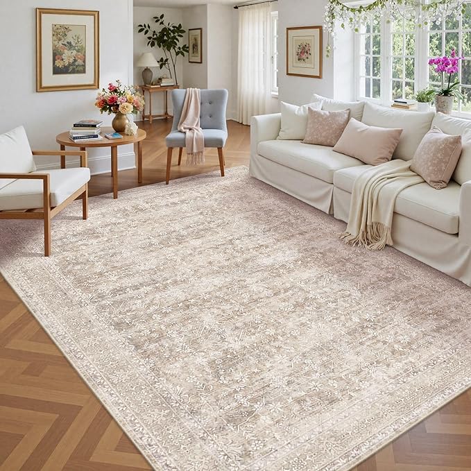 Latte&Fog 6x9 Beige Rugs for Living Room, Large Area Rug for Bedroom, Dining by LatteFog