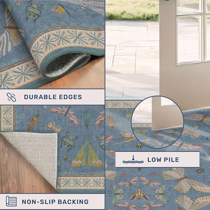 Hazo Haus 2x7 Washable Bedroom Runner Rug, Laundry Room & Hallway, Rubber - Image 4