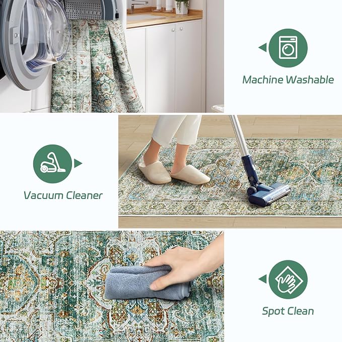 Madane Hallway Runner Rug 2x12, Extra Long Washable Runner Rugs - Image 5