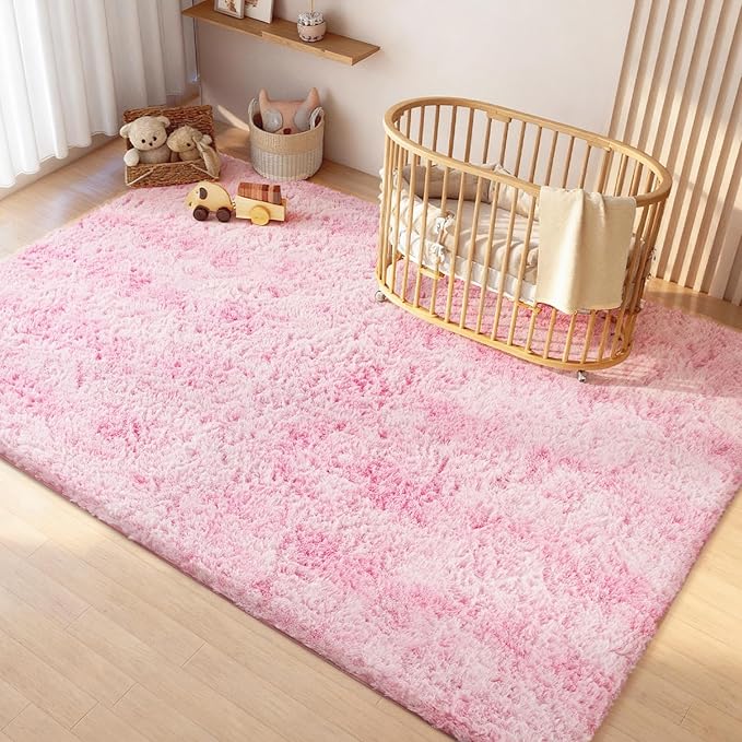 Litanika 8x10 Fluffy Shag Faux Fur Area Rug by Litanika