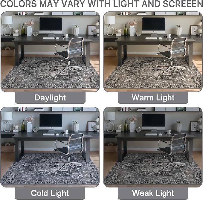 48"x60" Office Chair Mat for Hardwood Tile Floor, Under Desk Carpet Protector - Image 6
