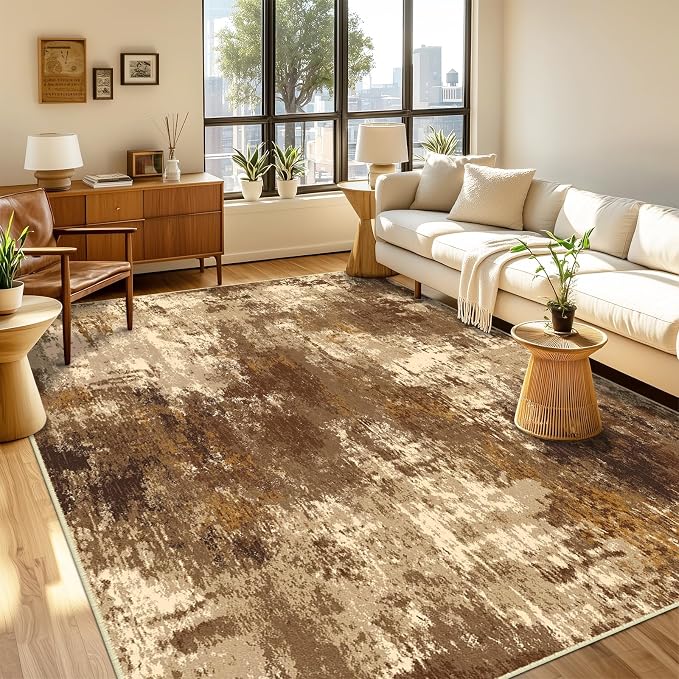RELEANY Washable Area Rugs 2'x3' Non-Slip Modern Abstract Soft - Image 8