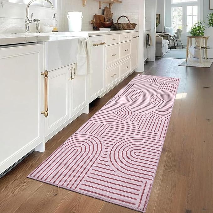 ROYHOME Modern Rug 2x6 Runners for Hallways, Abstract Kitchen Runner Rugs Non - Image 2