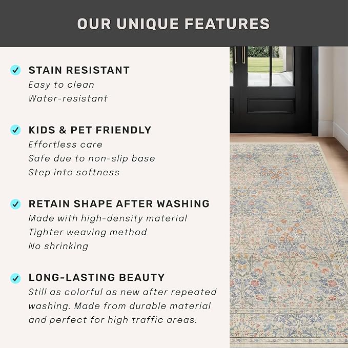 Large 3x4 Entryway Rug Indoor - Image 8