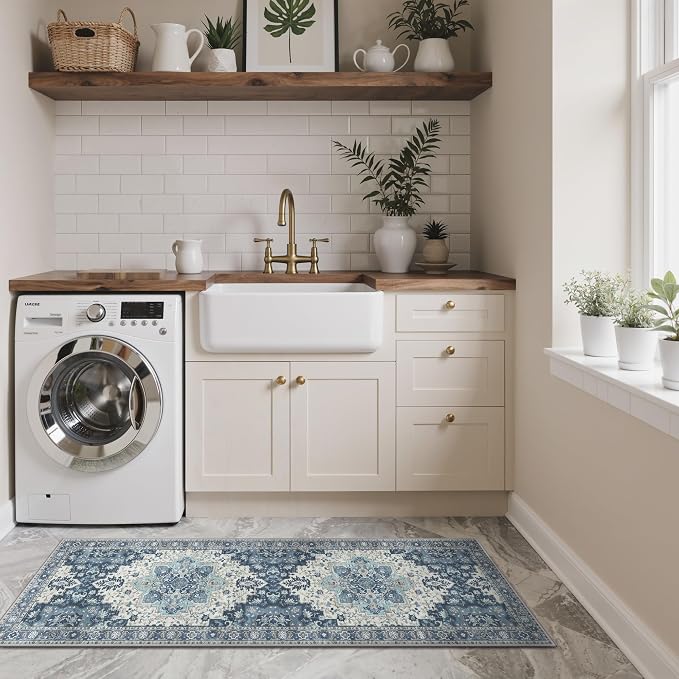 GENIMO Kitchen Rugs Non Slip Washable, Cushioned Standing Mat, Kitchen Runner - Image 5