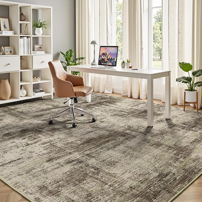 Lofus 8x10 Area Rug for Living Room, Neutral Modern Washable Carpet for Bedroom - Image 6