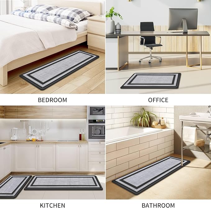 Mattitude Kitchen Mats Set of 2, Cushioned Anti-Fatigue Non-Skid Rug Sets - Image 7