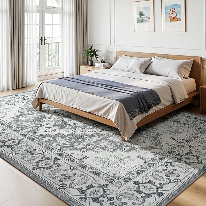 Lessymo 7 x 10 Area Rugs for Living Room- Machine Washable Area Rugs Boho Faux - Image 2