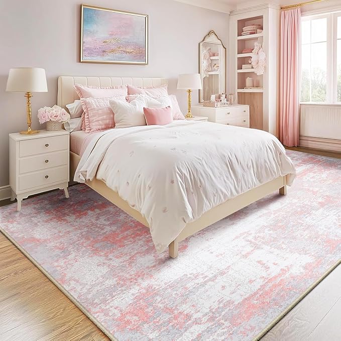 RELEANY Washable Area Rugs 9'x12' Non-Slip Modern Abstract Soft - Image 2