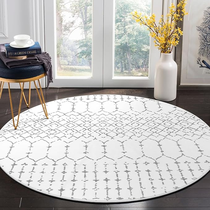Lahome Moroccan Circle Rug 6Ft Washable Large Round Area Rugs - Image 9