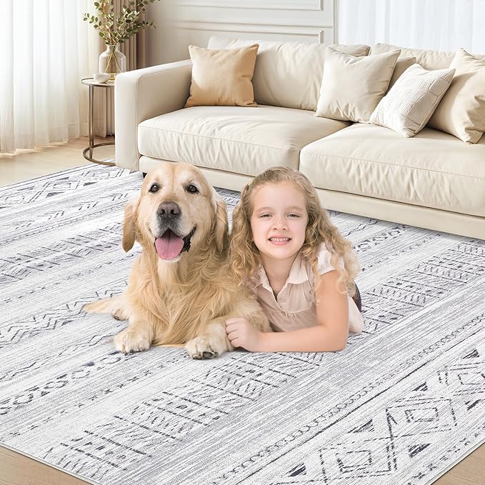 cotiled 9x12 Area Rugs Living Room Rug: Washable Boho Rugs - Image 6