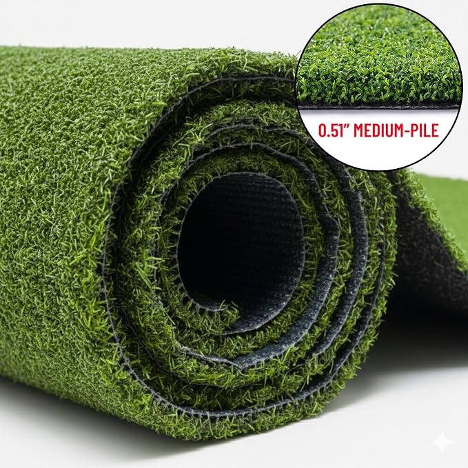 Ottomanson Artificial Grass Runner Rug Pro 31" x 6', Indoor Outdoor Fake Grass - Image 2