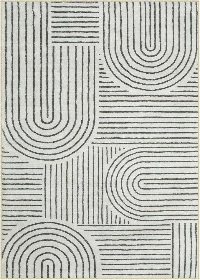 Lahome Abstract Washable Area Rug, 5x7 Rug - Image 8