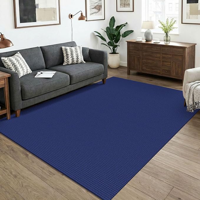 KOZYFLY Washable 5x7 Living Room Rug, Non Slip Woven Area Rugs, Braided Floor by KOZYFLY