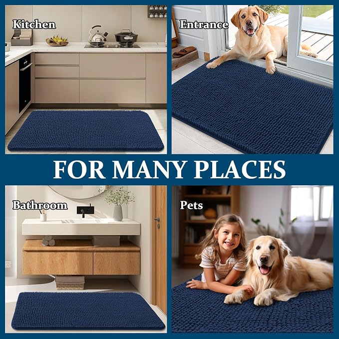 OLANLY Dog Door Mat for Muddy Paws 47x17, Absorbs Moisture and Dirt, Absorbent - Image 8