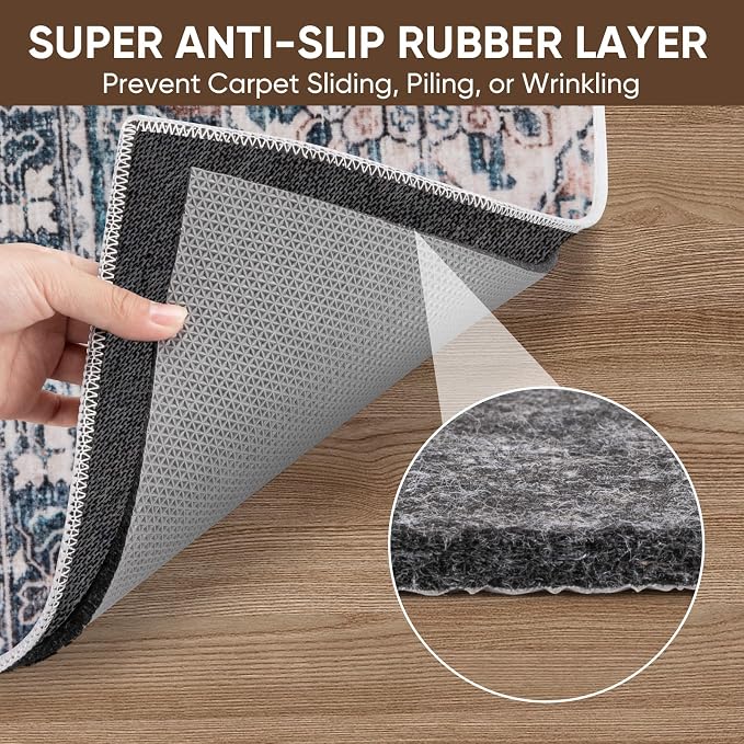 BALEINE 8x10 Ft Non Slip Rug Pad Gripper, 1/4" Thick Felt and Rubber Gripper - Image 4