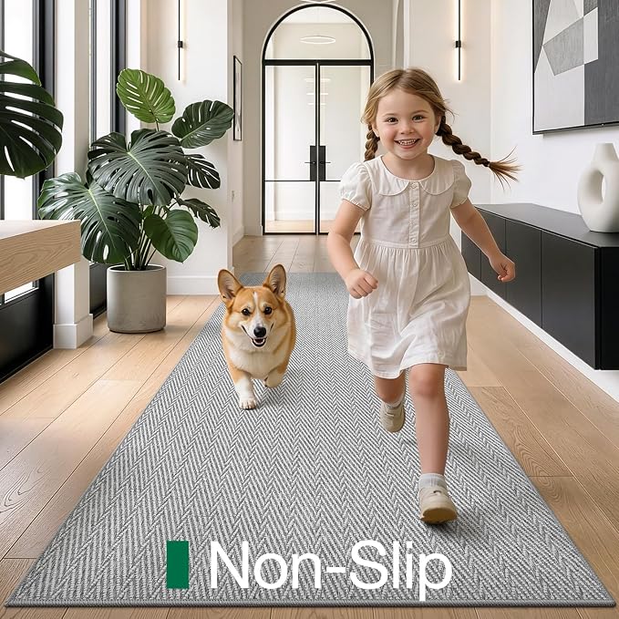 LUMI Ultra Thin Runner Rug for Hallway 2.7'x10', Non-Slip Entryway Rug - Image 4