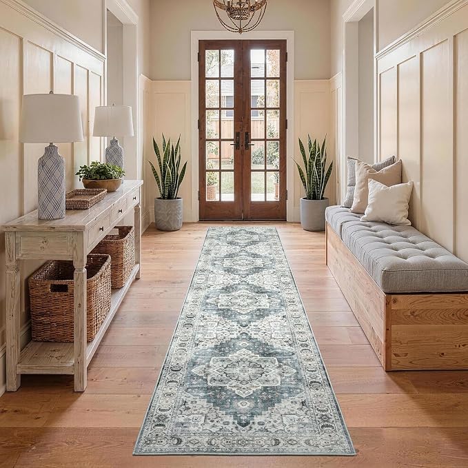 Lessymo Washable Long Runner Rug by Lessymo