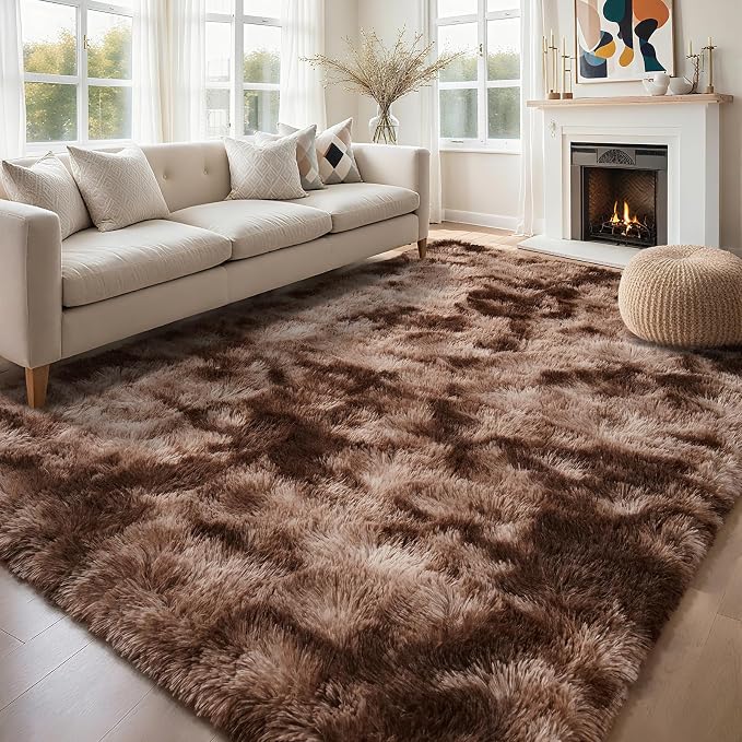 AROGAN Shag Brown 2x8 Runner Rug - Image 5