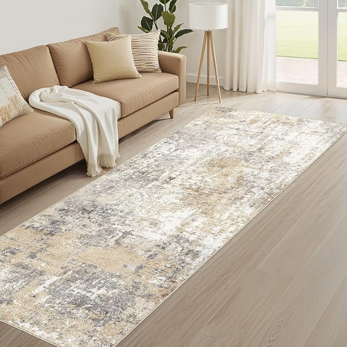 Runner Rug Kitchen Washable Rugs: 3x8 Non-Slip Abstract Soft Modern Stain - Image 8