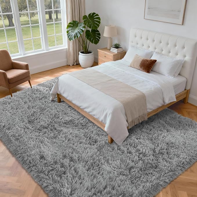 5x7 Area Rug for Living Room: Ultra Soft Fluffy Rug Modern Large Thicked Shag - Image 2