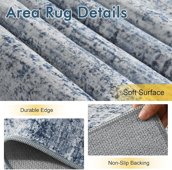 6x9 Ft Large Area Rugs for Living Room, Soft Non-Slip Washable Rugs Modern - Image 6