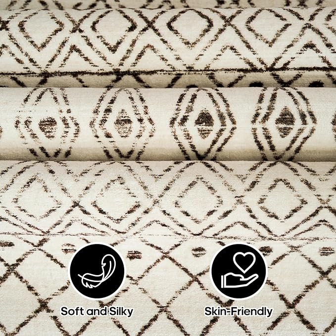 2x5 Rug Runner Boho Geometric: Washable Hallway Moroccan Runners - Image 6