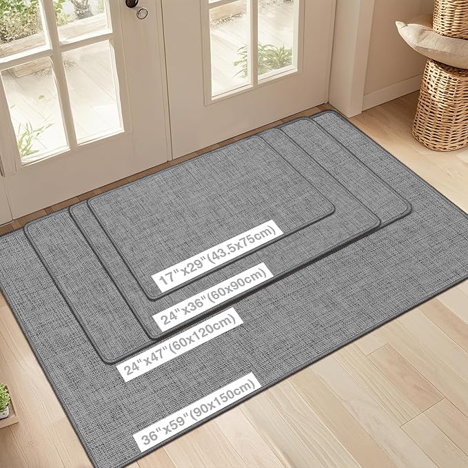 LEKEEPGO Ultra Thin Indoor Door Mat 36"x59", Low-Profile Door Mat Indoor - Image 2