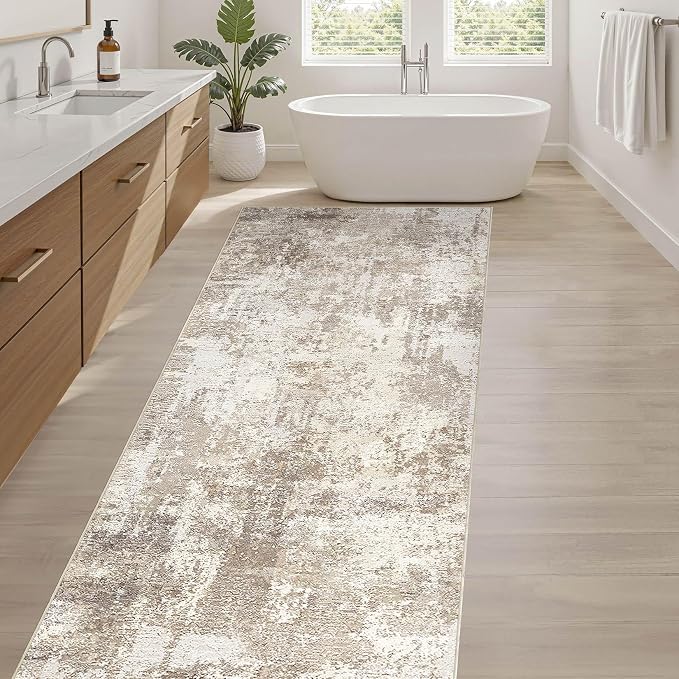 Runner Rug Kitchen Washable Rugs: 2x10 Non-Slip Abstract Soft Modern Stain - Image 5