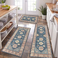 HEBE Boho Kitchen Rug Sets 3 Piece by HEBE