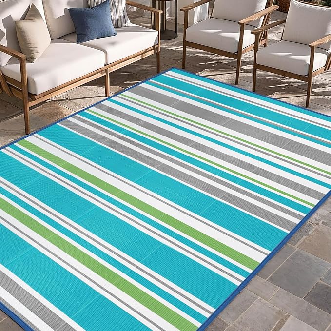 Outdoor Patio Plastic Rug Waterproof by Kalafun