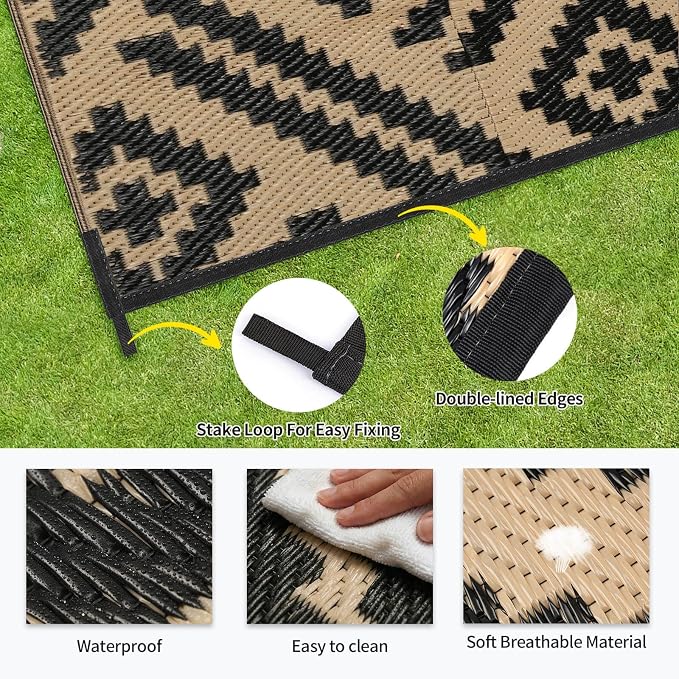 Outdoor Rugs Patio Camping Waterproof - Image 5