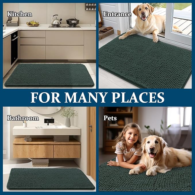 OLANLY Dog Door Mat for Muddy Paws 54x32, Absorbs Moisture and Dirt, Absorbent - Image 8