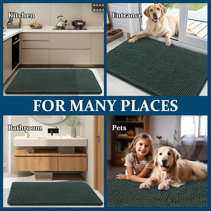 OLANLY Dog Door Mat for Muddy Paws 34x21, Absorbs Moisture and Dirt, Absorbent - Image 8