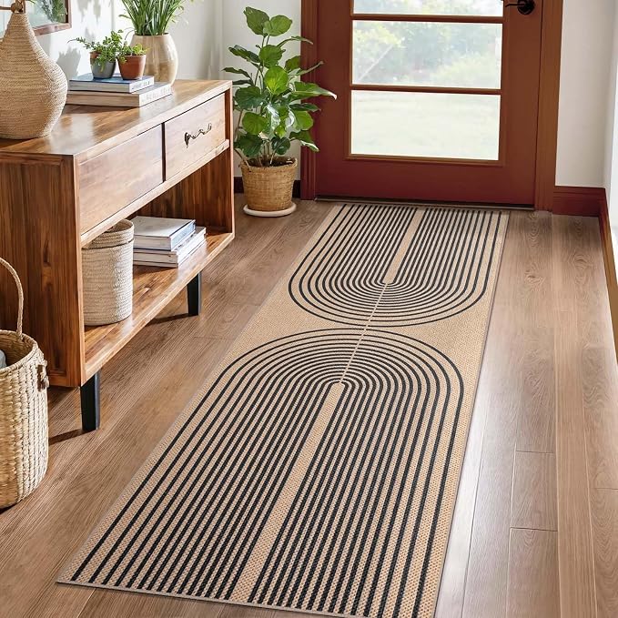 Tangsoo Rainbow Easy Jute Rug 2x6 Washable Runner Rug - Image 2