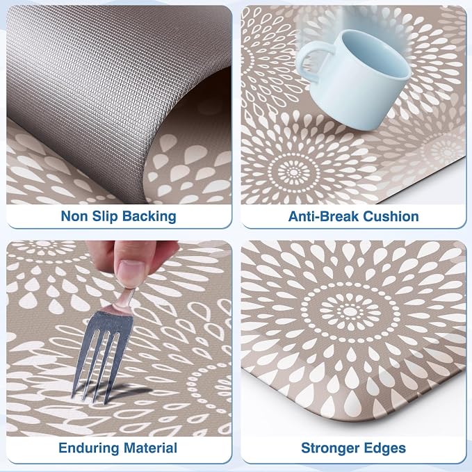 LuxStep Kitchen Mats for Floor, 0.47 inch Thicker Cushioned Rug Anti-Fatigue - Image 5