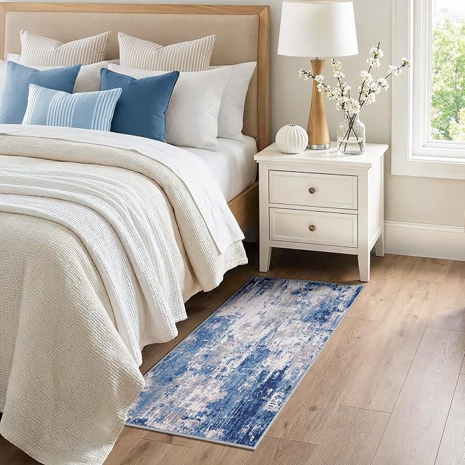 RELEANY Washable Area Rugs 2'x5' Non-Slip Modern Abstract Soft - Image 2