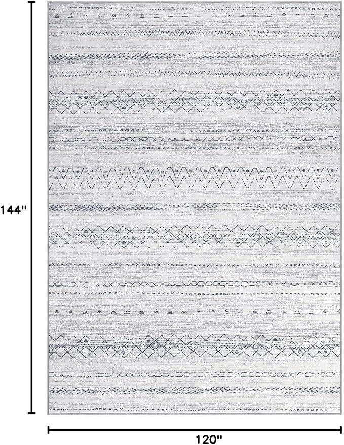 cotiled 10x12 Area Rugs Living Room Rug: Washable Boho Rugs - Image 2