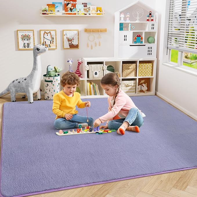 Amearea Large Modern Area Rugs for Bedroom Living Room, 6x9 Feet Purple - Image 4