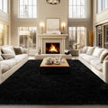 qulint Black Rug for Living Room, 9x12 Shag Rug for Bedroom Soft Shaggy Large by QULINT