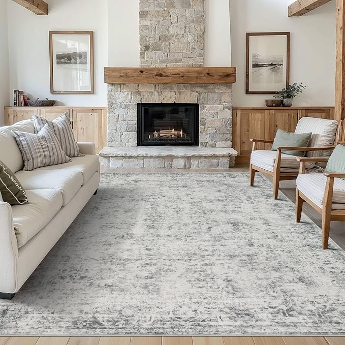 Rugxara 5x7 Area Rugs for Living Room Bedroom, Vintage Abstract Boho Rug - Image 3