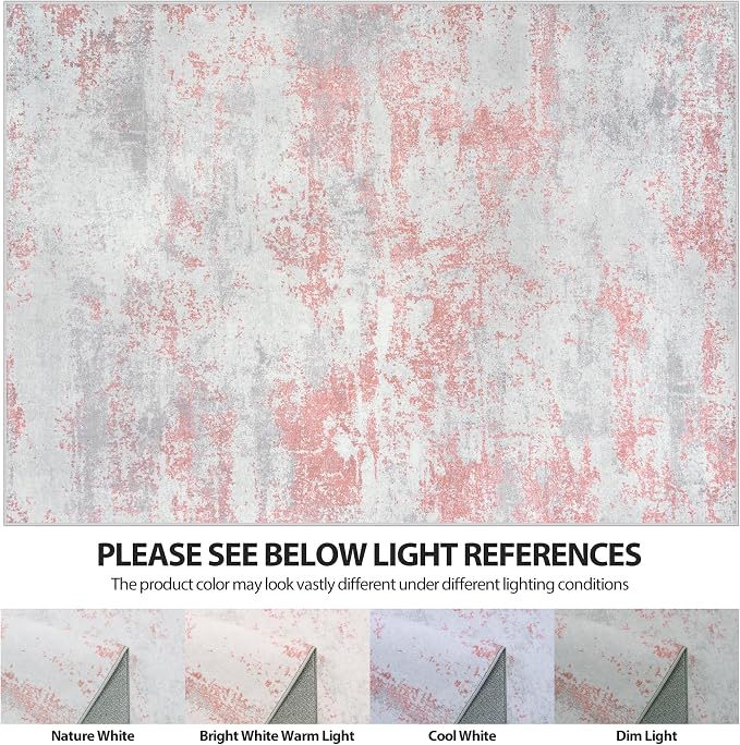 5x7 Area Rugs for Living Room Rug Washable: Abstract Rug for Dining Room - Image 7