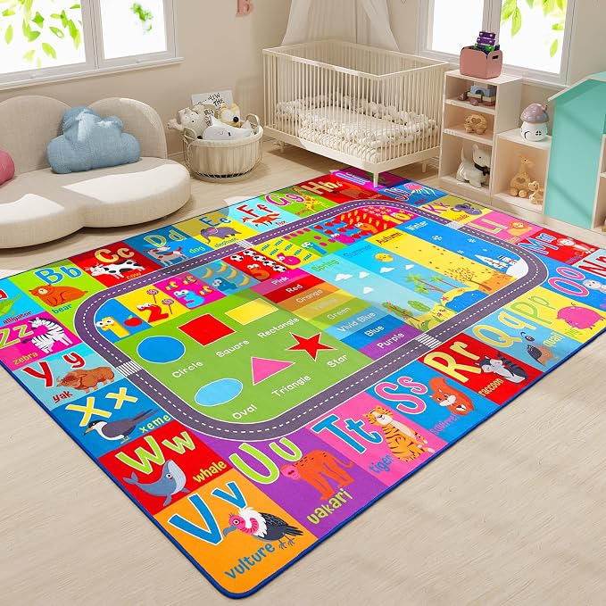 HOMORE Kids Educational Rug, 8x10 Kids Collection Area Rug - Image 5