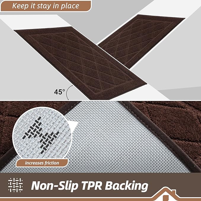 BEQHAUSE Dirt Trapper Door Mat 24" x 36", Doormat Non-Slip Entryway Rugs - Image 5