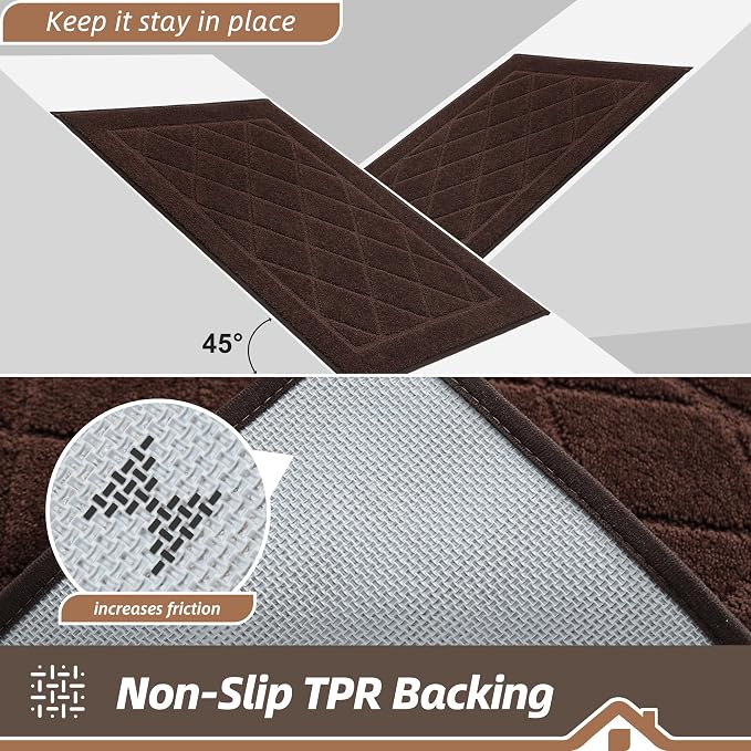 BEQHAUSE Dirt Trapper Door Mat 20" x 32", Doormat Non-Slip Entryway Rugs - Image 5