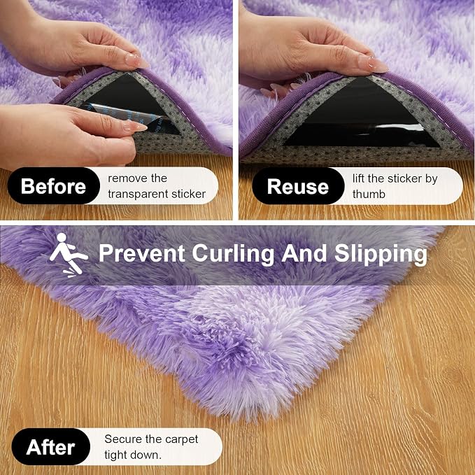 2x3 Rugs for Bedroom, Fluffy Area Rugs for Living Room, Small Fuzzy Shag Soft - Image 3