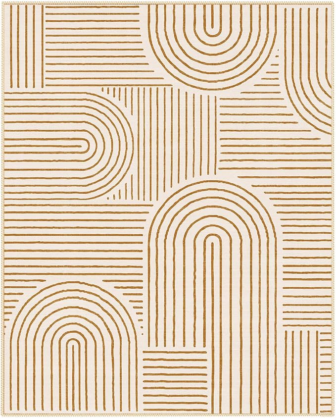 Lahome Abstract Machine Washable Rugs 8x10, Ultra-Thin Soft 8x10 Rugs - Image 7