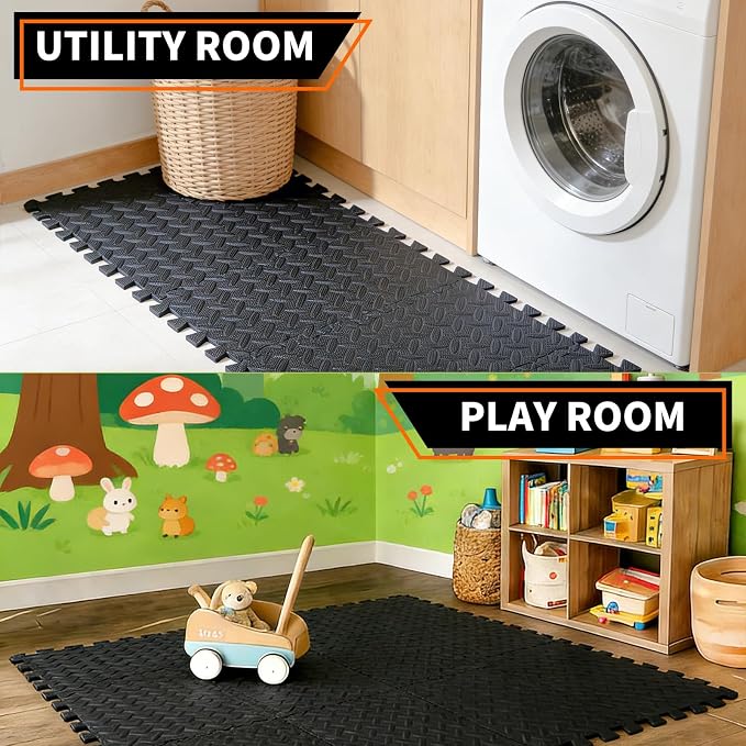 Gym Flooring for Home Gym, 12.6"x12.6"x0.4" EVA Exercise Mats, Puzzle Floor Mat - Image 7