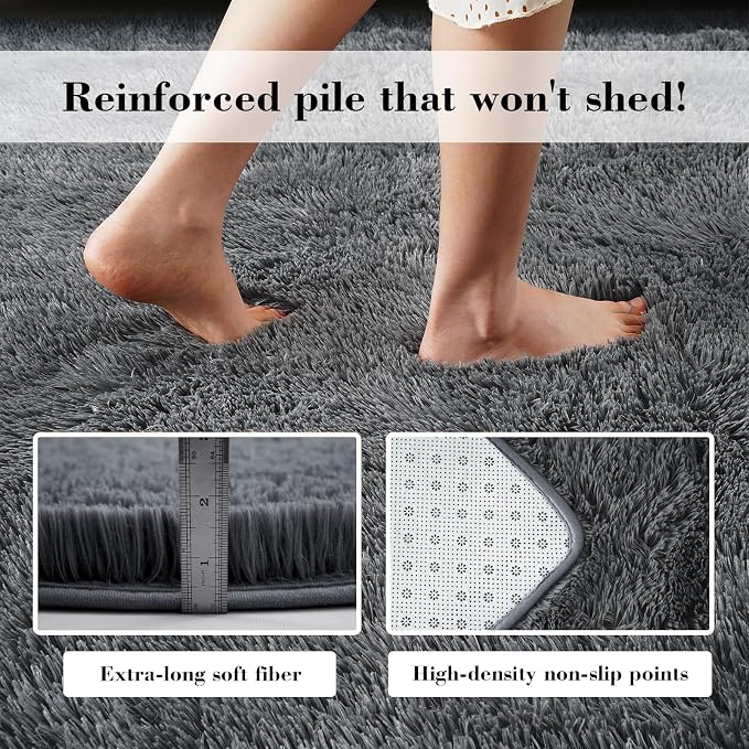 yongyangjuxin Fluffy Rug Shag Area Rug, Super Soft Shag Rugs - Image 6